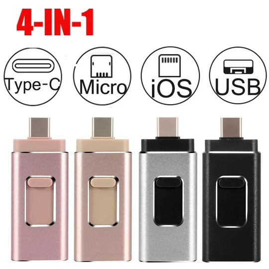 High Speed 4 in 1 Pendrive U Stick Type-c OTG USB Flash Drive - Shakefav.com