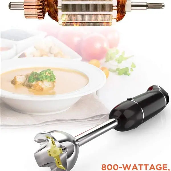 Electric 4-in-1 Hand Immersion Blender with 12-Speed Stick - Shakefav.com