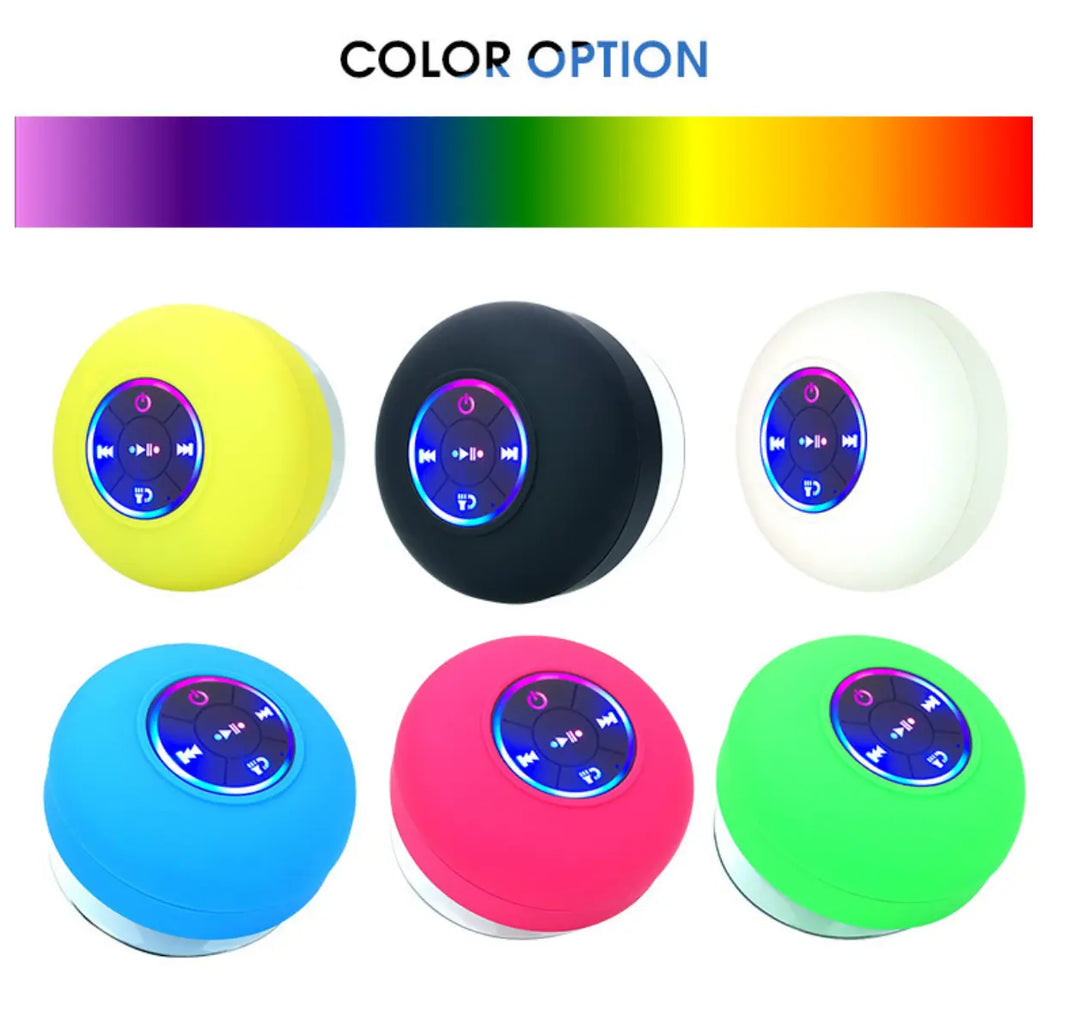 Mini portable waterproof RGB bluetooth speaker with sucker - Shakefav.com