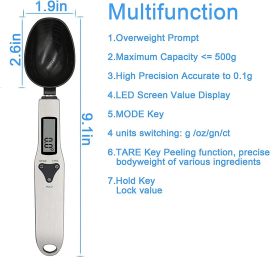 Kitchen Electronic Measuring Spoon Food Scale Digital Spoon Scale - Shakefav.com