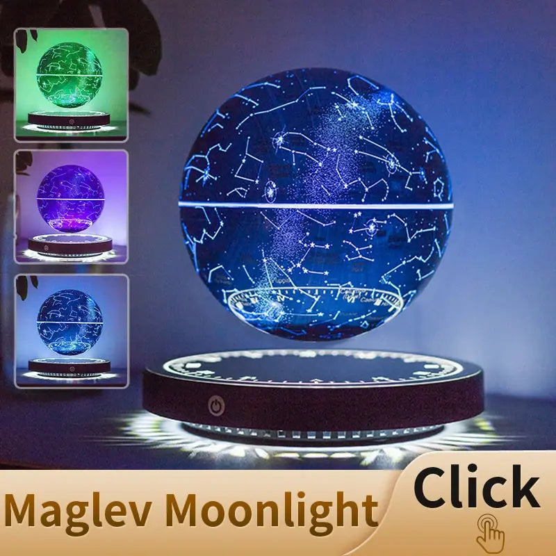 Magnetic Levitation Moon Table Lamp RGB Floating Ball Lamp Night Light - Shakefav.com