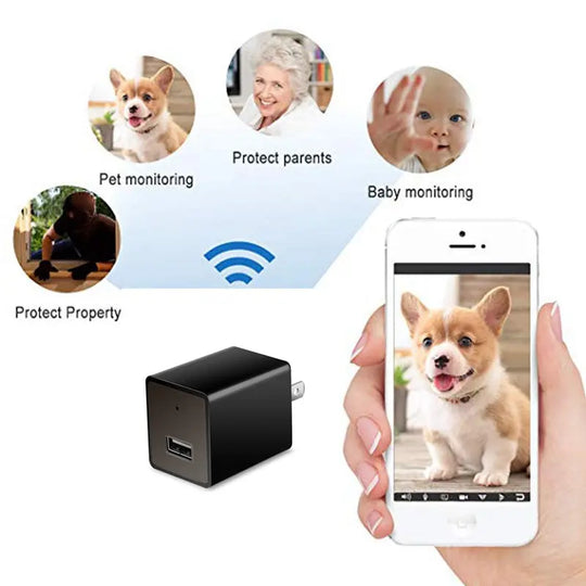 HD 1080P WIFI Mini USB Charger Camera-Hidden Camera Wall Charger - Shakefav.com