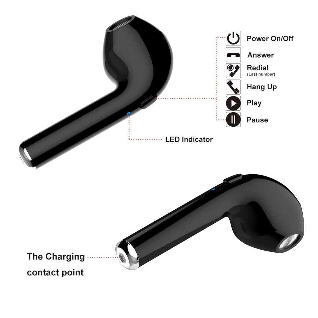 Dual Chamber Wireless Bluetooth Earphones With Charging Box - Shakefav.com