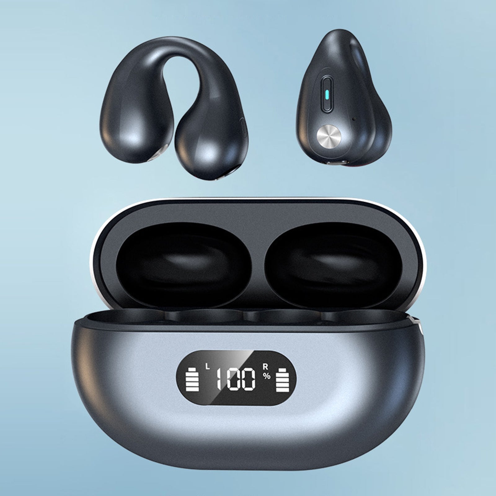 Ear-Clip Bluetooth 5.3 Stereo Earphones Waterproof Wireless Headphone