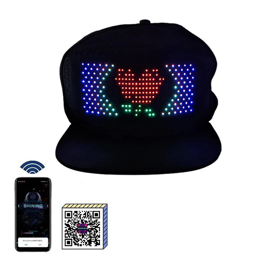 TGT Unique App Controlled LED Hat | Lightup Display Message LED Cap - Shakefav.com