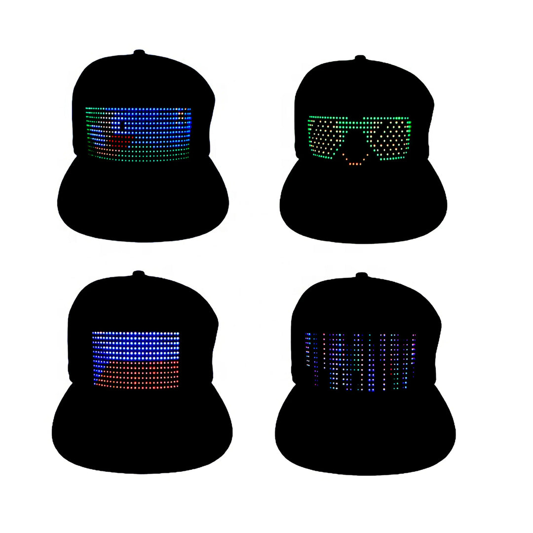 TGT Unique App Controlled LED Hat | Lightup Display Message LED Cap - Shakefav.com