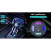 LED Fast Car Charger with USB C Android Cable Combo