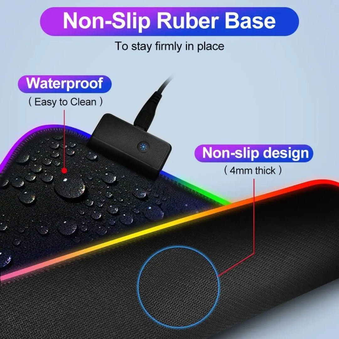 Ninja Dragons RGB Gaming 1 Touch Light Up Mouse Pad - Large Size - Shakefav.com