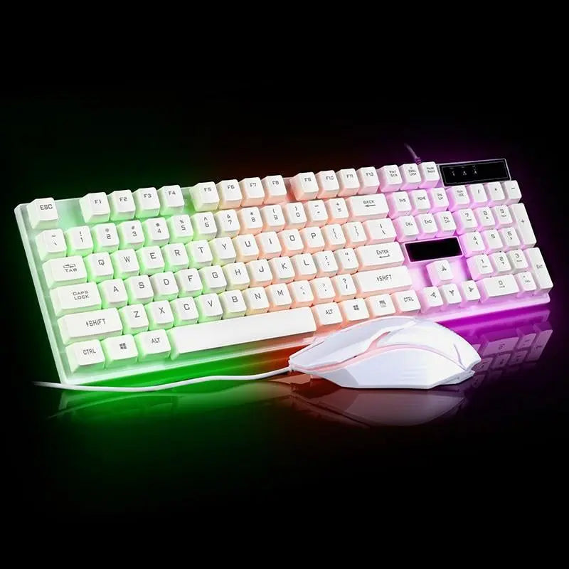 Ninja Dragons White Knight Gaming Keyboard and Mouse Set - Shakefav.com