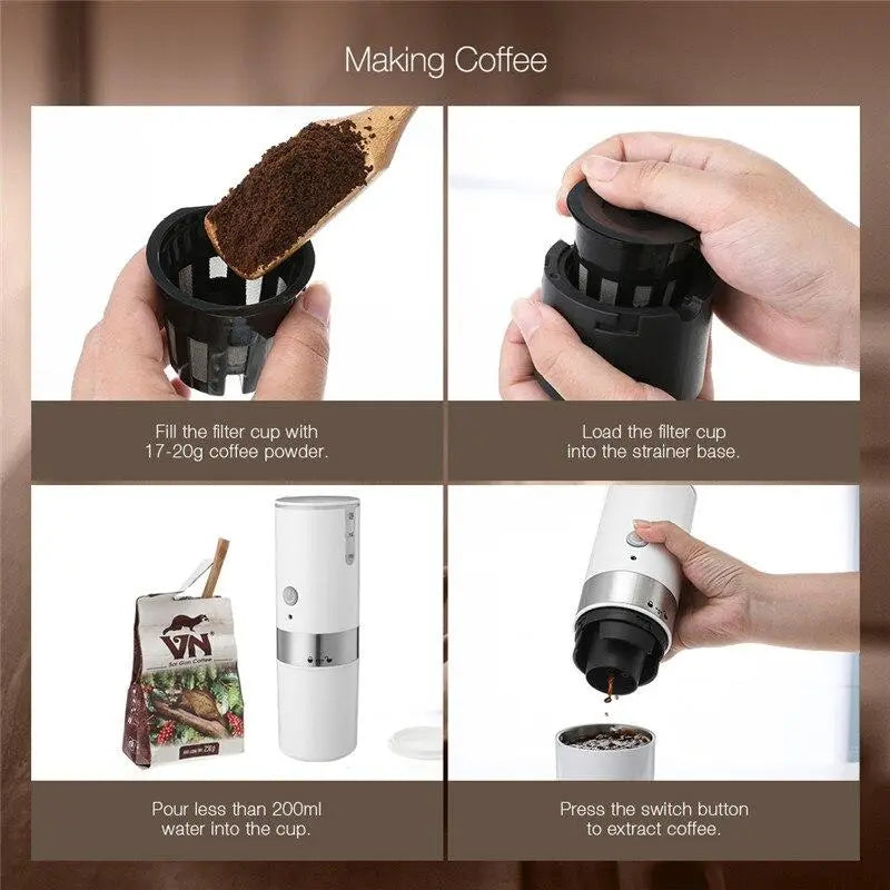 200ml Mini Coffee Machine Portable Coffee Maker Hourglass American - Shakefav.com