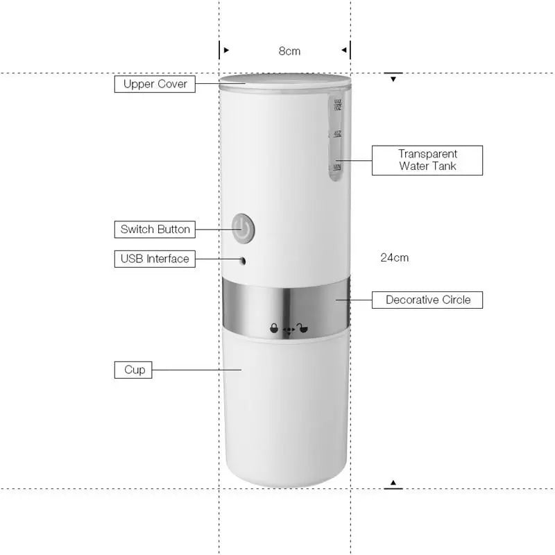 200ml Mini Coffee Machine Portable Coffee Maker Hourglass American - Shakefav.com