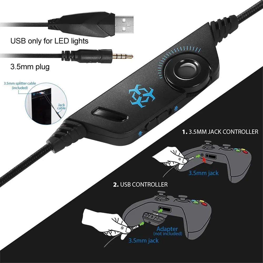 Dragon Stereo LED Gaming Headset with Microphone - Shakefav.com