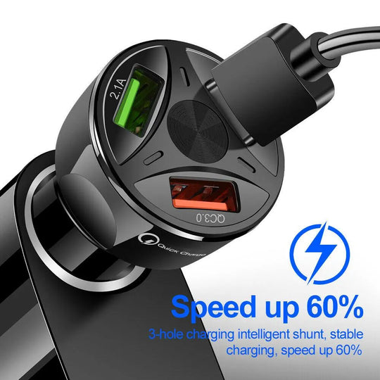 LED Fast Car Charger with USB C Android Cable Combo - Shakefav.com