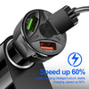 Chargeur de voiture rapide LED avec câble USB C Android Combo