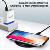 4 Port 3.1 A Charging Technology USB Wall Charger Station- Blue