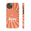 Coque fine Love Yourself Message positif pour iPhone série 14