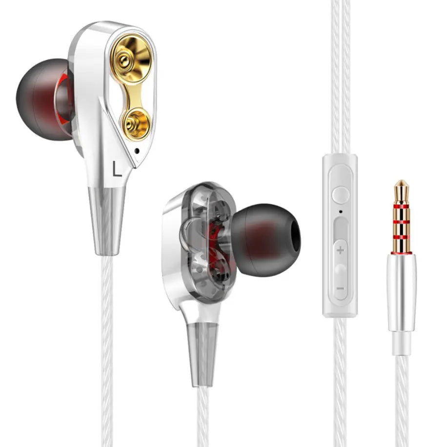 Metal In-ear Wire-controlled Music Small Headphones Maroon Asteria