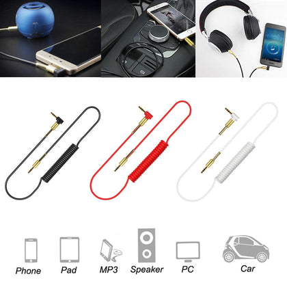 1.5M 3.5mm Stereo Male To Male AUX Retractable