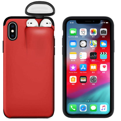 Compatible with Apple, Wireless Earphone Mobile Phone Case