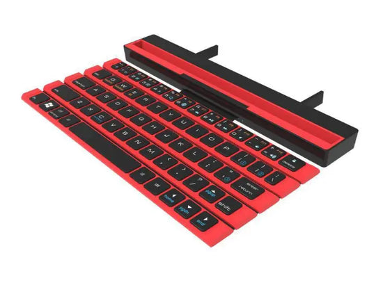 Outdoor Office Portable Folding Wireless Reel Keyboard Maroon Asteria