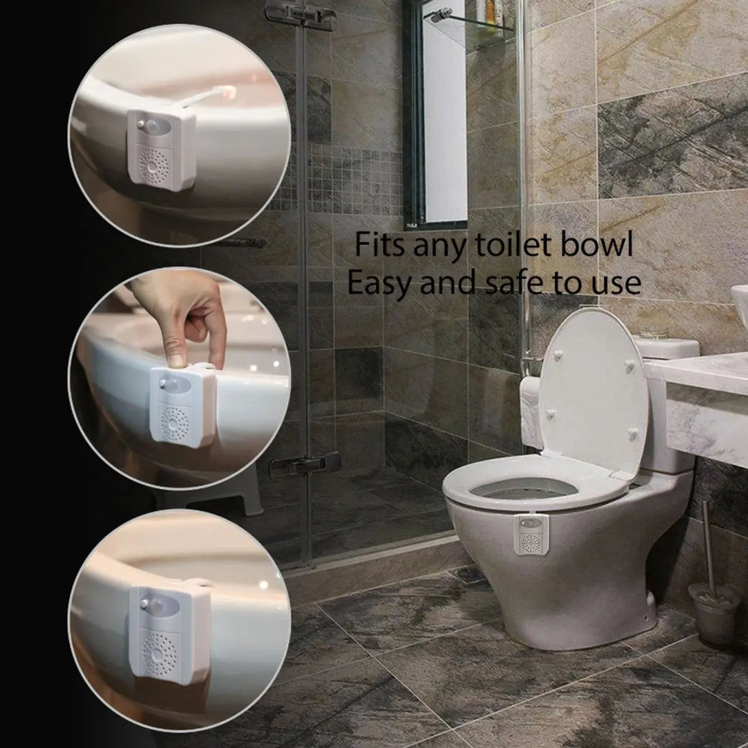 CLEAN BOWL UV Sanitizing Light For Germ Free Toilets With LED Motion - Shakefav.com