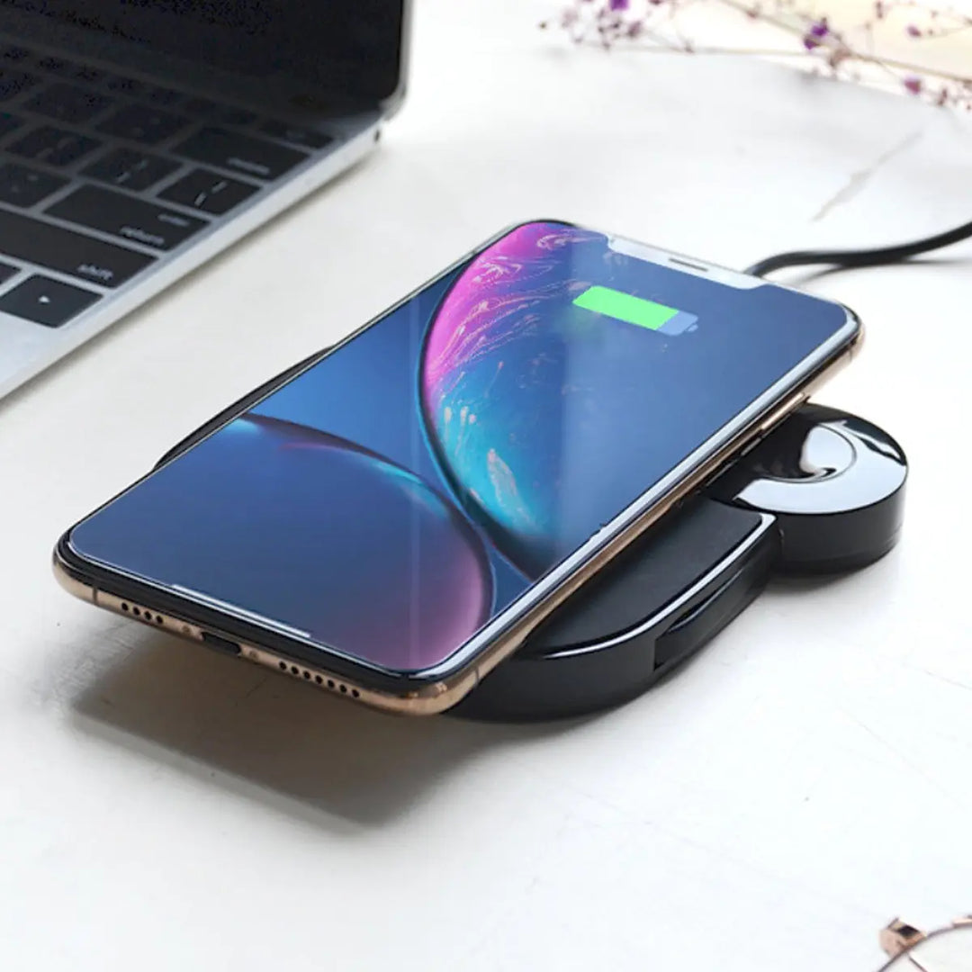 Teamwork 2 In 1 Wireless Phone And Apple Watch Charger Salmon Lucky