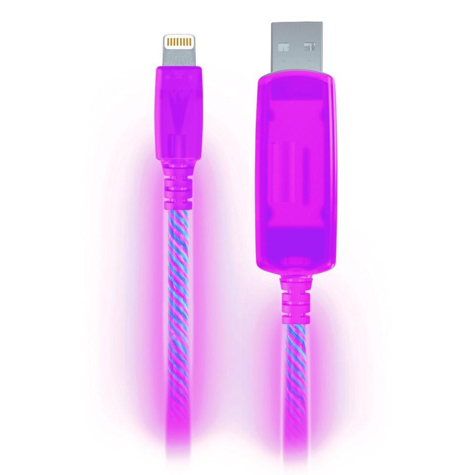 Light Pulse iPhone Electroluminescent Charge & Sync Cable (Pink)