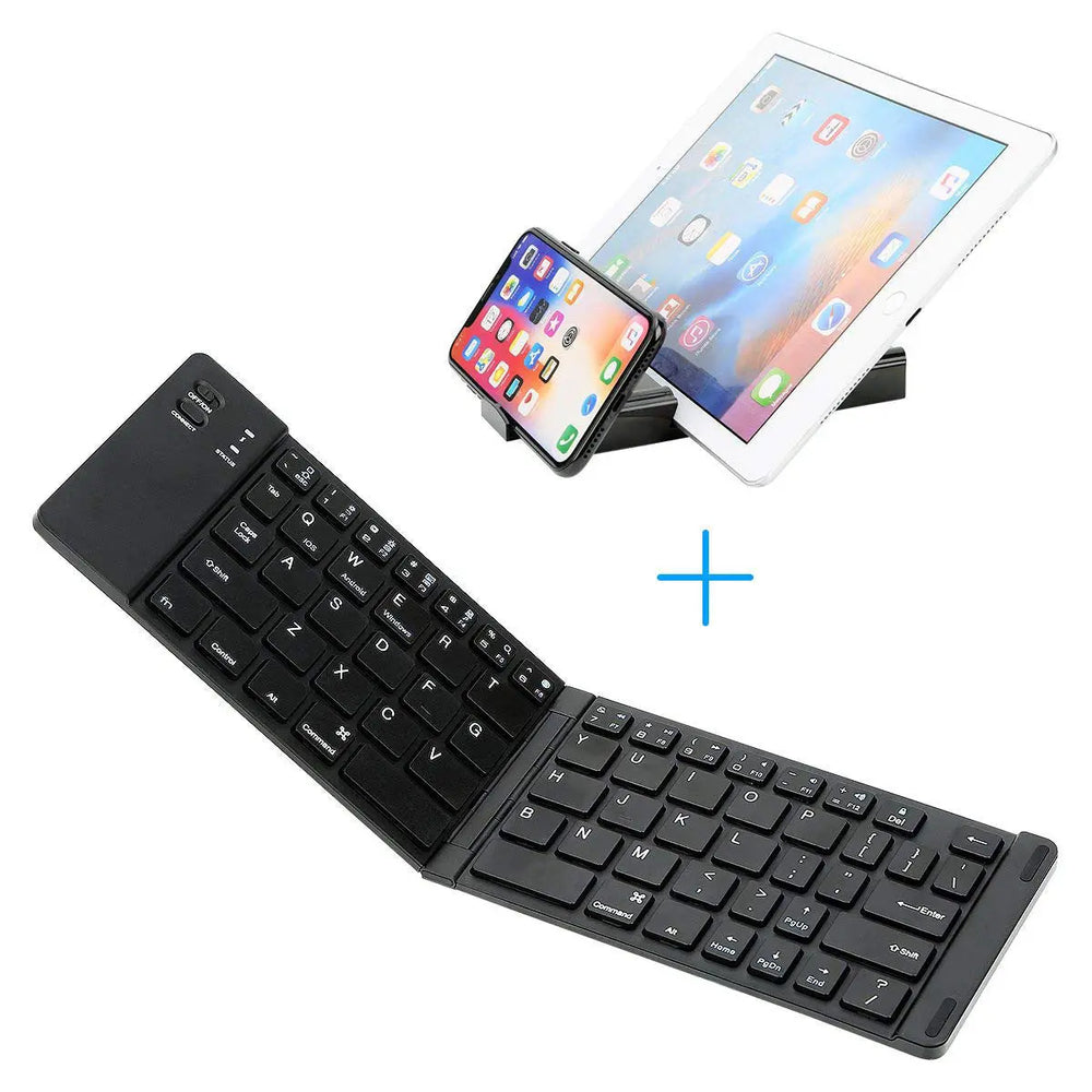 Folding Metal Bluetooth Foldable Keyboard Mini Bluetooth Maroon Asteria