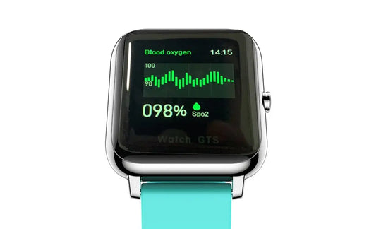 OXITEMP Smart Watch With Live Oximeter, Thermometer And Pulse Monitor Salmon Lucky