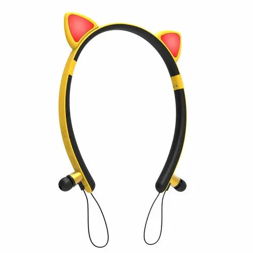 Cat Ear Headset With Microphone For All Phones Maroon Asteria