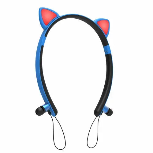 Cat Ear Headset With Microphone For All Phones Maroon Asteria