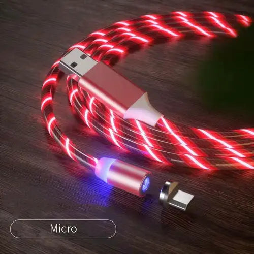 Magnetic Charging Cable Streamer Fast Charging Cable Maroon Asteria