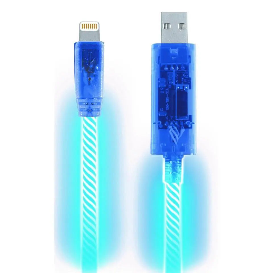 Light Pulse iPhone Electroluminescent Charge & Sync Cable (Blue) - Shakefav.com