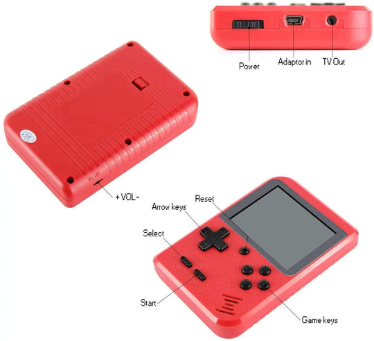 Portable Game Pad With 400 Games Included + Additional Player Salmon Lucky