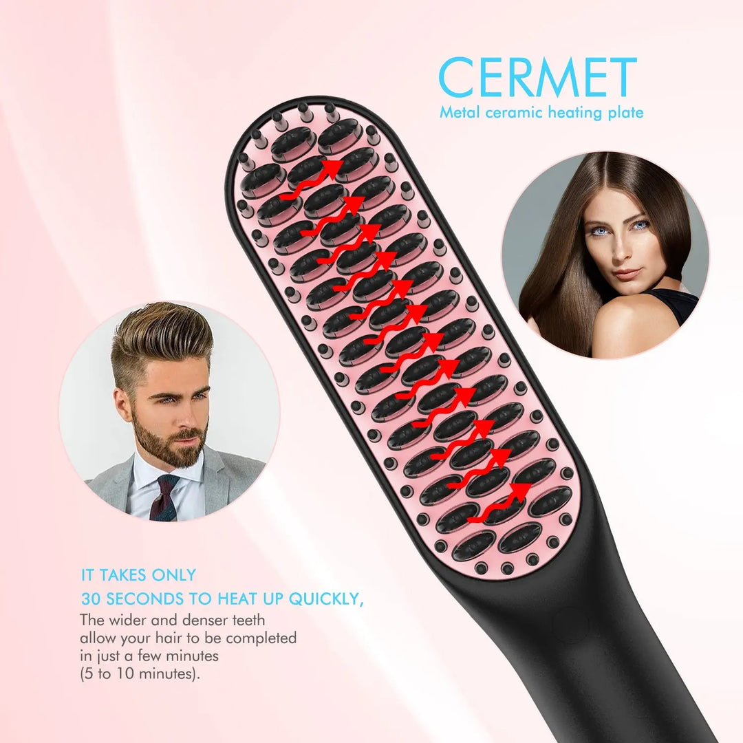 Hair straightener brush comb - Shakefav.com