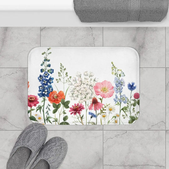 Spring Floral Garden Bath Mat Decor Rug - Shakefav.com