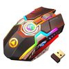 Souris de jeu sans fil couleur RVB, bouton muet, rechargeable