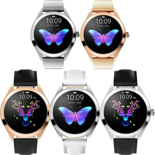 IP68 Waterproof KW10 Smart Watch Women Lovely Heart Rate Monitor Sleep - Shakefav.com