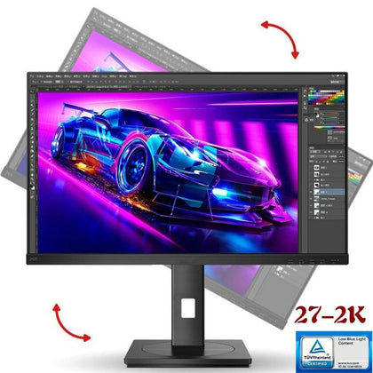 Moniteur d'ordinateur haut de gamme 27 pouces 2K HD IPS large gamme de couleurs 75 Hz