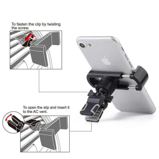 Universal Swiveling Air Vent Car Mount 360° Rotable Smartphone Holder - Shakefav.com