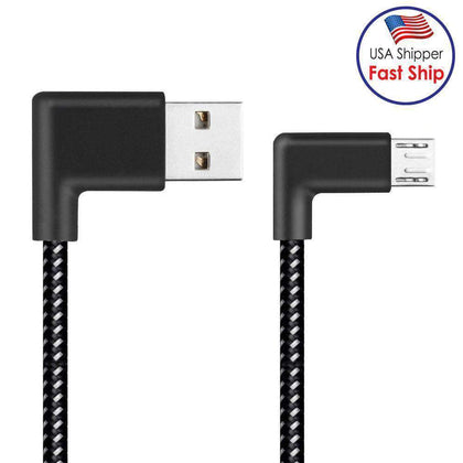 AMZER® 2m 2A USB إلى Micro USB Weave Style Double Elbow Data Sync