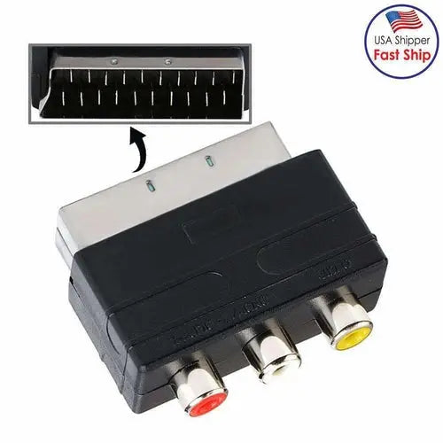 AMZER® A/V to 20 Pin Male SCART Adapter - Black - Shakefav.com