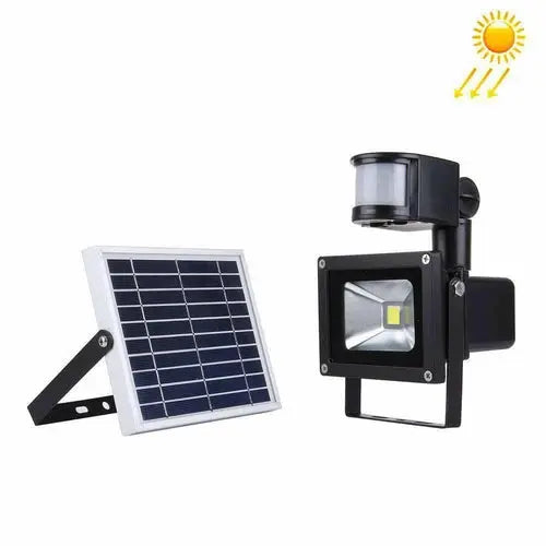 10W 900LM LED Infrared Motion Sensor Floodlight Lamp with Solar Panel - Shakefav.com