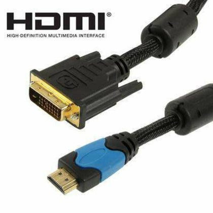 AMZER® Câble HDMI 19 broches mâle vers DVI 24 + 1 broche mâle plaqué or de 1,5 m,