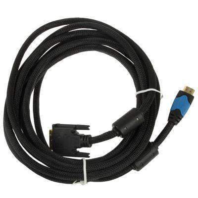 AMZER® كابل ذكر مطلي بالذهب بطول 1.5 متر HDMI 19Pin ذكر إلى DVI 24+1 Pin Male،