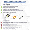 DC12V-24V 3W 6000K 660LM 6LED SMD-3030 LEDs ضوء تشغيل السيارة / القراءة