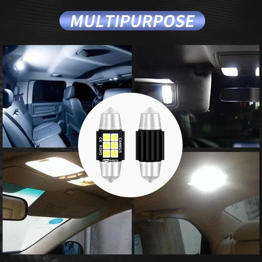 DC12V-24V 3W 6000K 660LM 6LED SMD-3030 LEDs Car Turn Light/ Reading - Shakefav.com