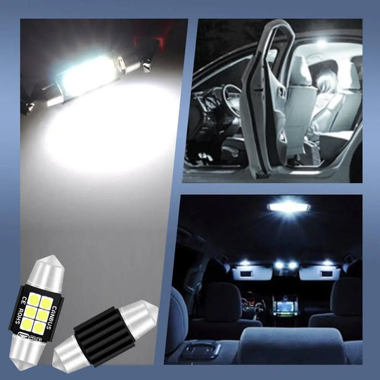 DC12V-24V 3W 6000K 660LM 6LED SMD-3030 LEDs Car Turn Light/ Reading - Shakefav.com