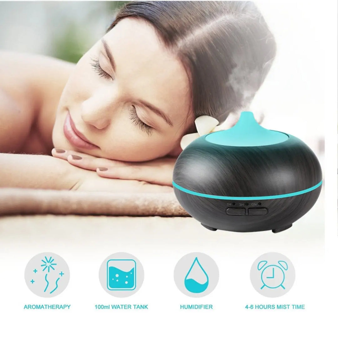 Mistyrious Essential Oil Humidifier Natural Oak Design With Easy - Shakefav.com