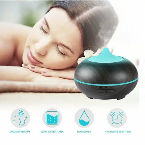 Mistyrious Essential Oil Humidifier Natural Oak Design With Easy - Shakefav.com